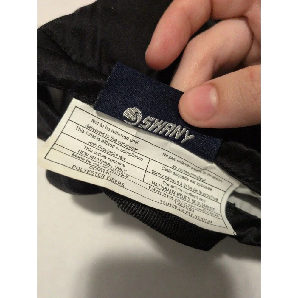 Swany Gloves Womens Large Black Leather Tri-Plex Insulated Ski Snow Winter